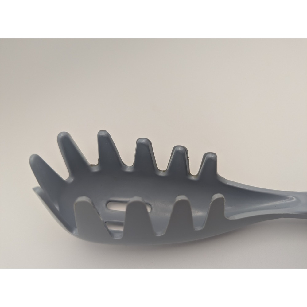 Vintage Gray Nylon Plastic Spaghetti Slotted Server Spoon Pasta Utensil Kitchen - Picture 5 of 8